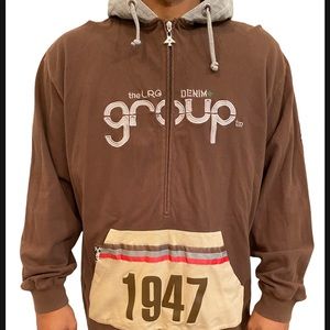 LRG Brown Hooded Sweatshirt with front pocket XXL
